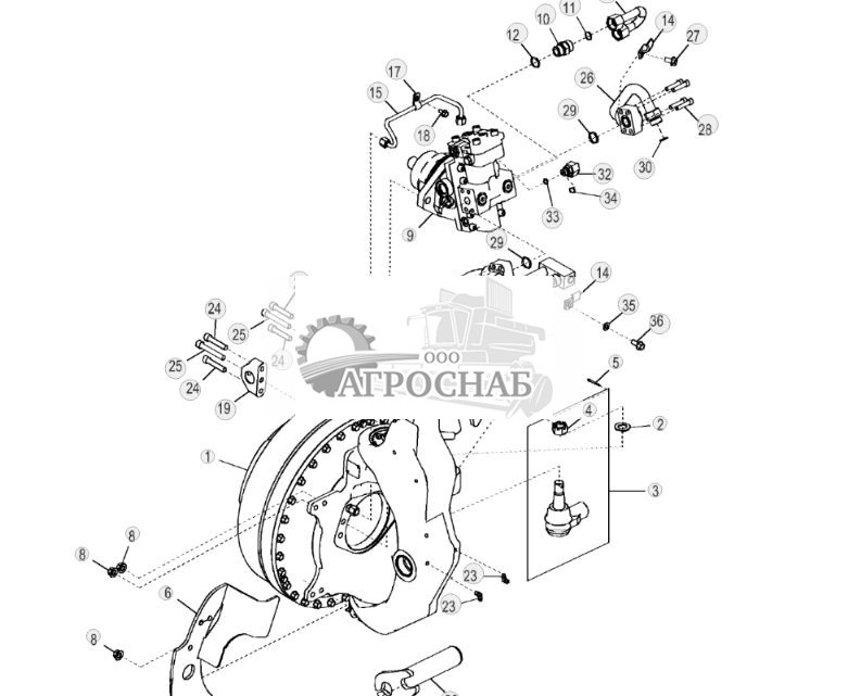 Ступица и двигатель HFWD, передние, правая сторона - ST3184 530.jpg